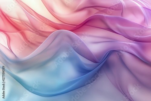 Colorful Abstract Waves Creating a Vibrant Texture in a Dreamlike Landscape