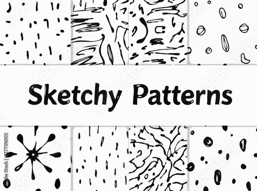 Abstract Sketchy Patterns for Artistic Projects