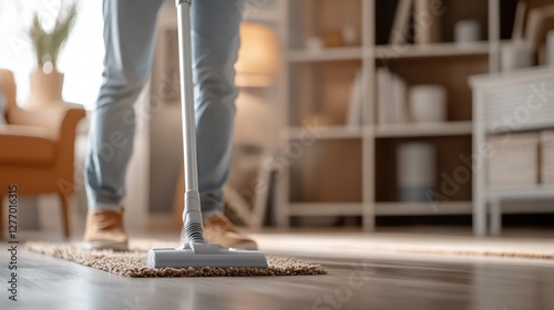 Wallpaper Mural Housewife doing house cleaning during spring cleaning. Torontodigital.ca