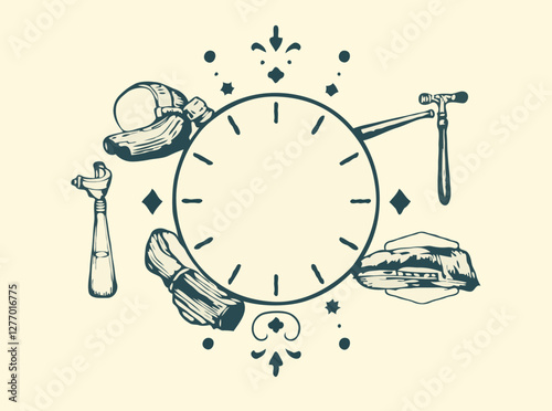 Vintage Style Sketchy Design Elements