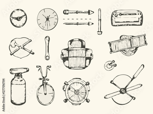 Vintage Style Sketchy Design Elements