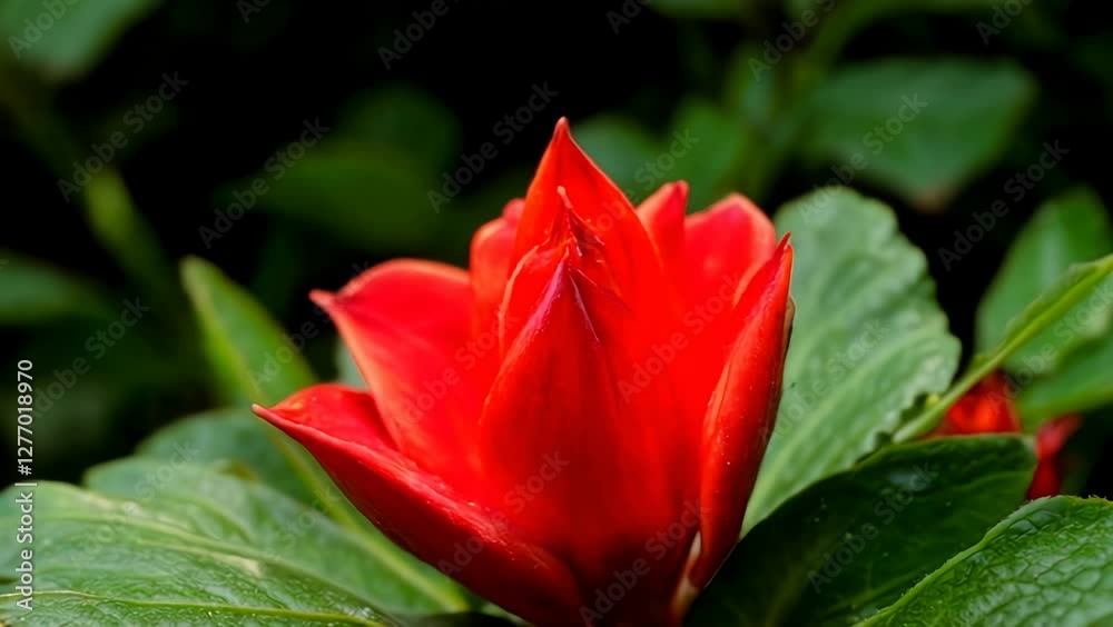 Vibrant Red Flower Blossom Time-Lapse: Nature's Beauty in Bloom Vibrant Red Flower Blossom Time-Lapse: Nature's Beauty in Bloom