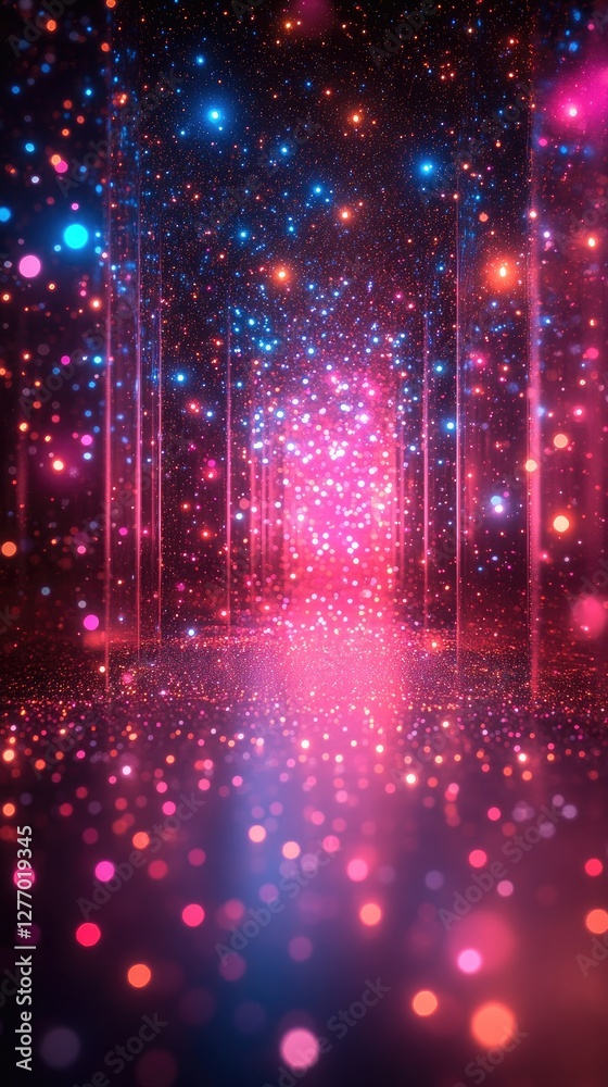 Glimmering Lights Dance in Abstract Galaxy Glimmering Lights Dance in Abstract Galaxy