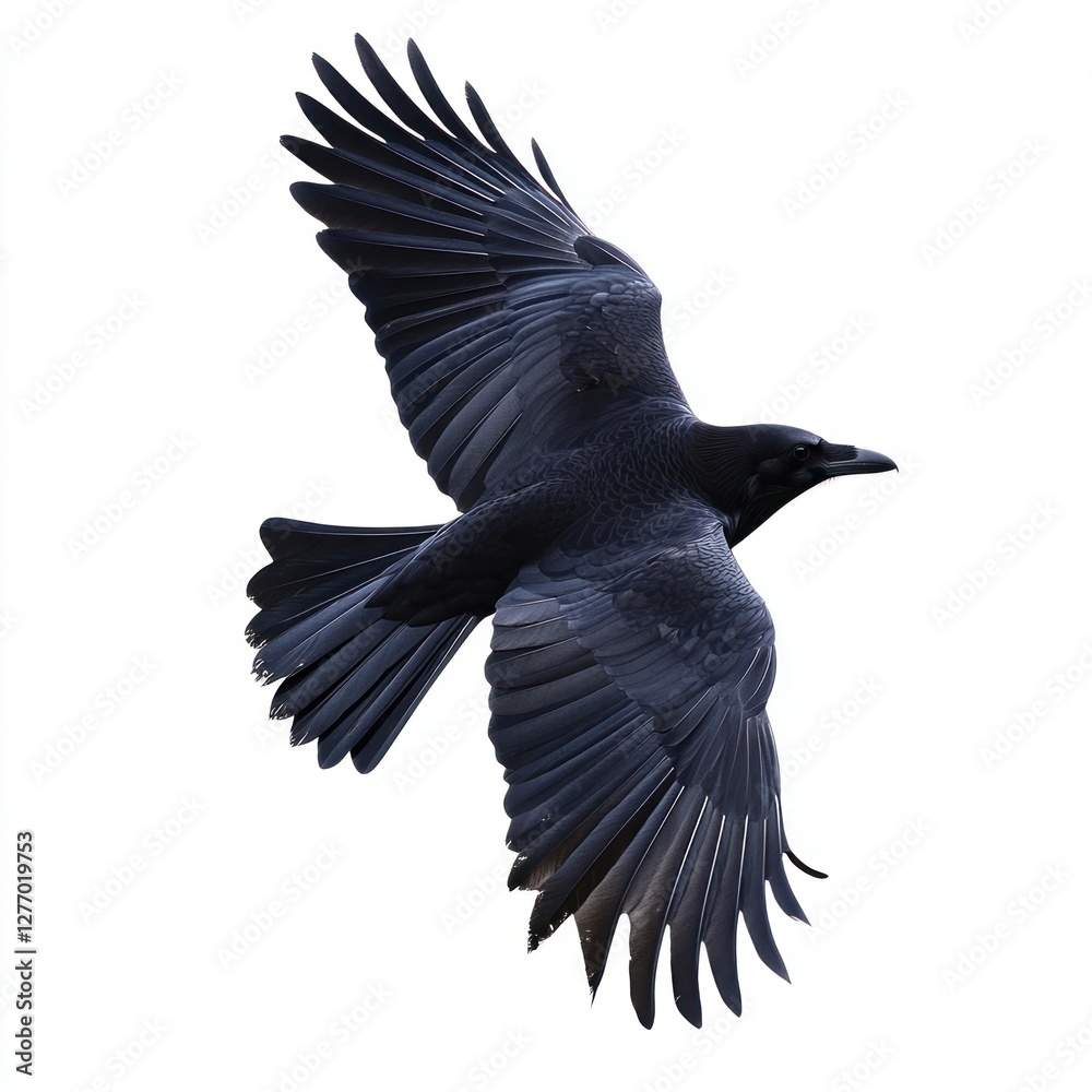 Obraz premium Raven flying bird photography blackbird.