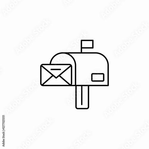 house mailbox icon sign vector