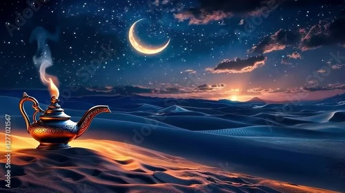 Aladdin's lamp in the desert