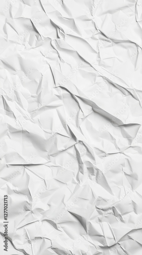 Fototapeta premium Crumpled Paper Texture Wrinkled Blank Surface Abstract Design Neutral Tones Artistic Background Material