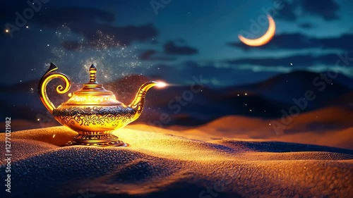 Aladdin's lamp in the desert
