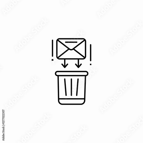 mail through to mailbox icon sign vector