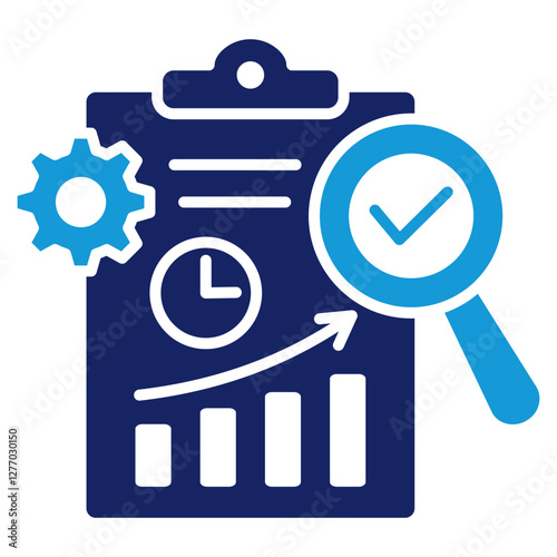 Management Flat Blue Icon
