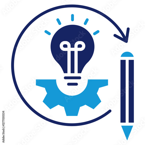 Redesign Flat Blue Icon