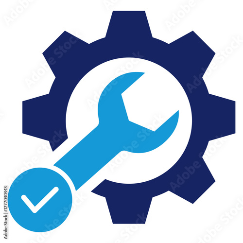 Maintenance Flat Blue Icon