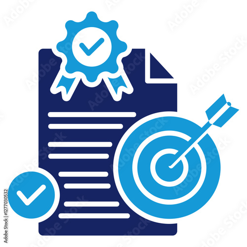 Objective Flat Blue Icon