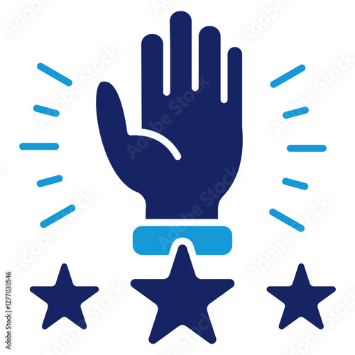 Accountable Flat Blue Icon