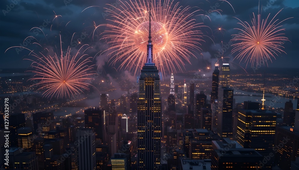 fireworks over the city fireworks over the city