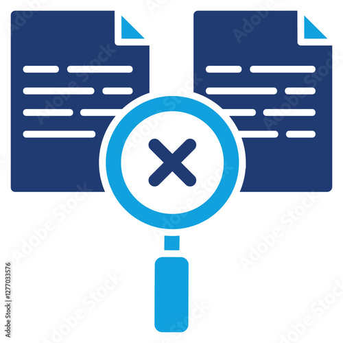 Plagiarism Flat Blue Icon