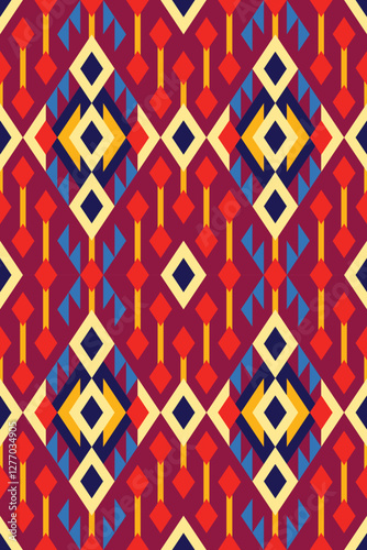 This is a crafted pattern draws on triangle beautiful shapes, blending geometric with a modern touch.