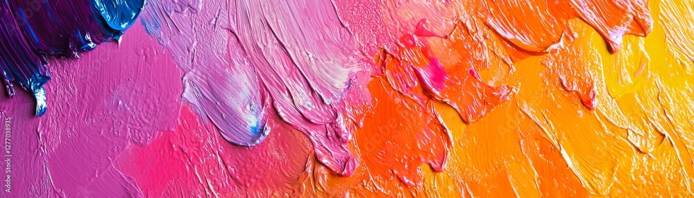 Obraz premium Vibrant abstract painting in a studio colorful art creative environment close-up view artistic expression