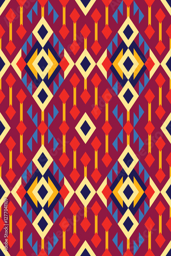 This is a crafted pattern draws on triangle beautiful shapes, blending geometric with a modern touch.