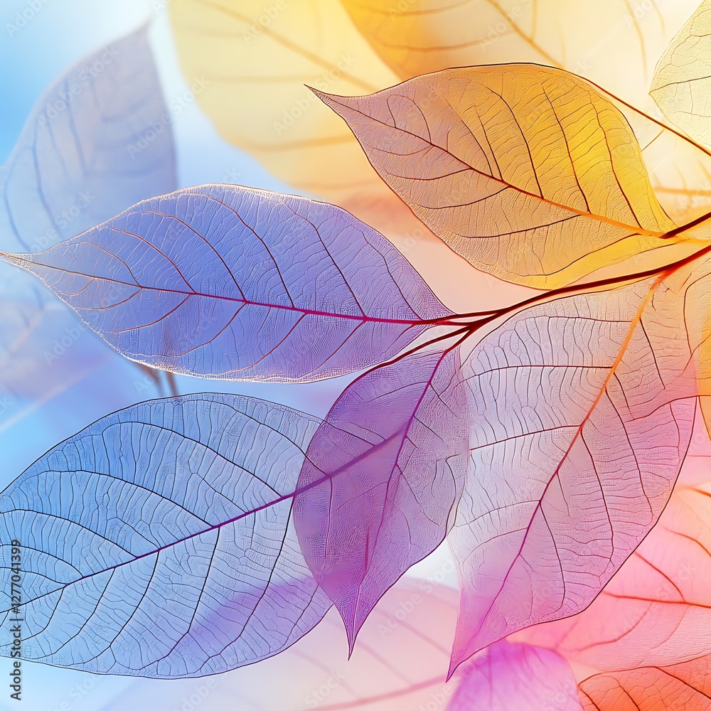 Artistic background showcasing vibrant leaf texture and colors design Artistic background showcasing vibrant leaf texture and colors design