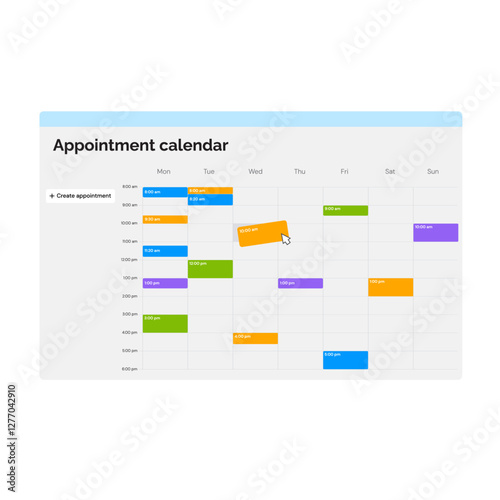 Appointment calendar to schedule meetings