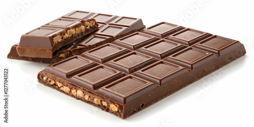 chocolate bar on white background