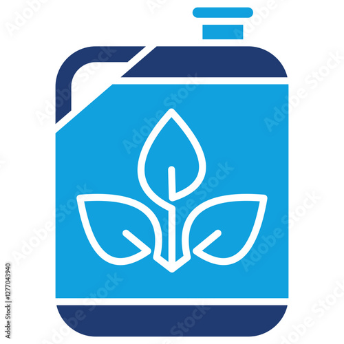Biodiesel Flat Blue Icon