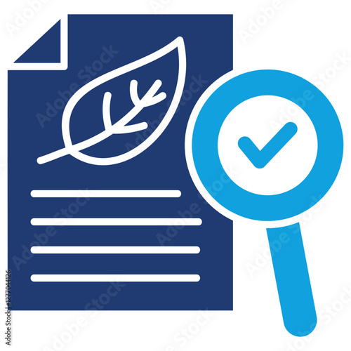 Environmental Policy Flat Blue Icon