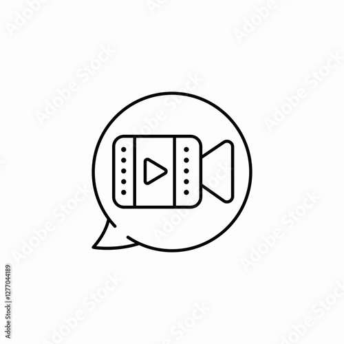 video message icon sign vector