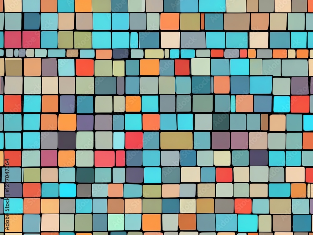 Abstract Colorful Mosaic Pattern: A Vibrant Digital Art Piece Abstract Colorful Mosaic Pattern: A Vibrant Digital Art Piece