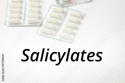 Salicylates name of a group of medicines photo