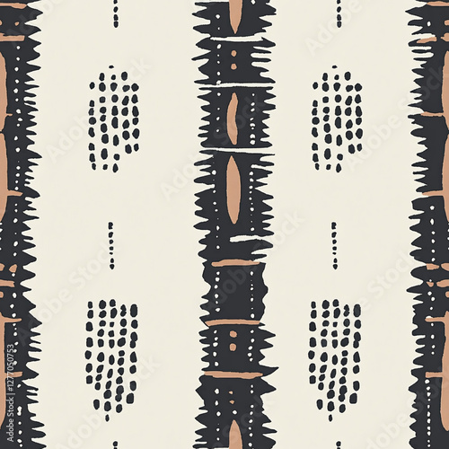 Modern Boho Ethnic Textile Design tile