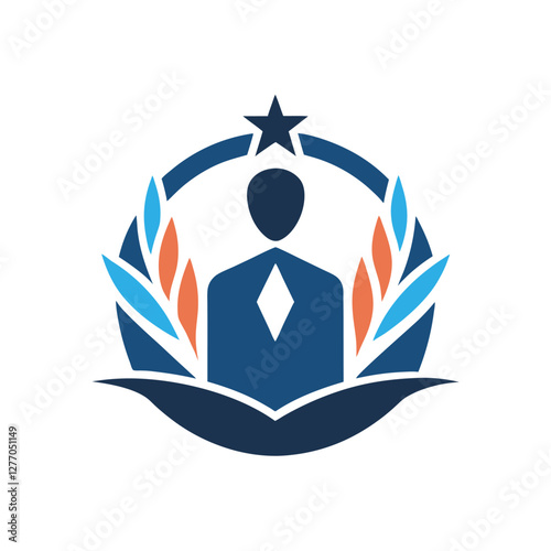 Founder event company logo icon vector art illustration