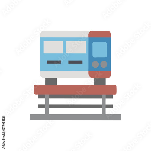  Modern Train Platform Icon for Transportation Hubs