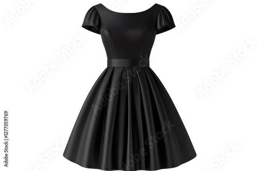 Elegant black dress with classic style details