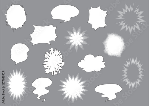 漫画風ふきだしセット