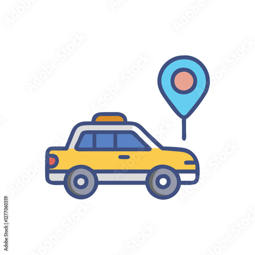  Stylish Taxi Hailing Icon for Fast Transportation