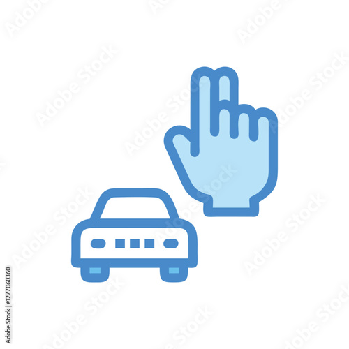  Convenient Taxi Hailing Icon for City Transport