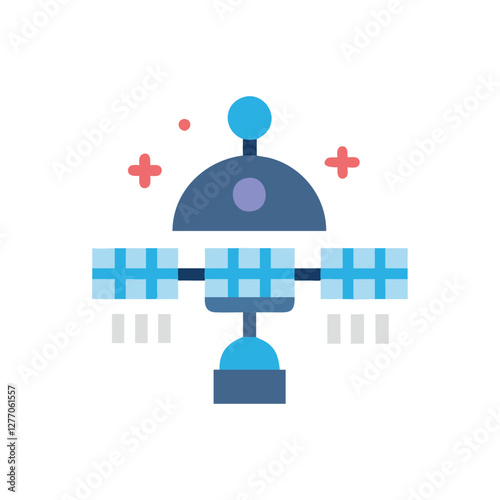 Fototapeta Naklejka Na Ścianę i Meble -   Innovative Space Station Icon for Galactic Missions