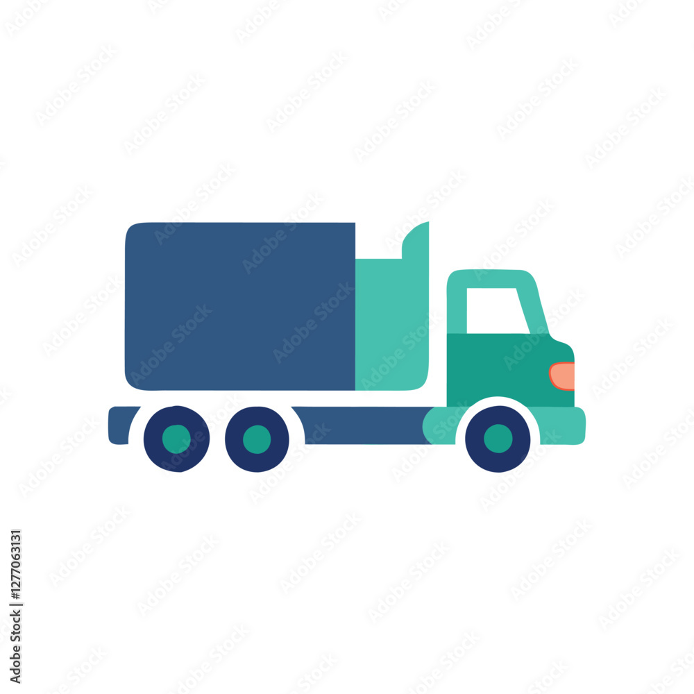Robust Semi Truck Icon for Freight Transport Robust Semi Truck Icon for Freight Transport