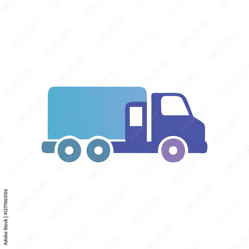 Sturdy Semi Truck Icon for Cargo Transport Sturdy Semi Truck Icon for Cargo Transport