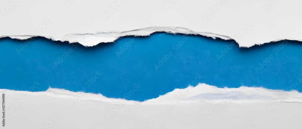 Generated image. textura papel blanco rasgado roto torn paper blue Generated image. textura papel blanco rasgado roto torn paper blue