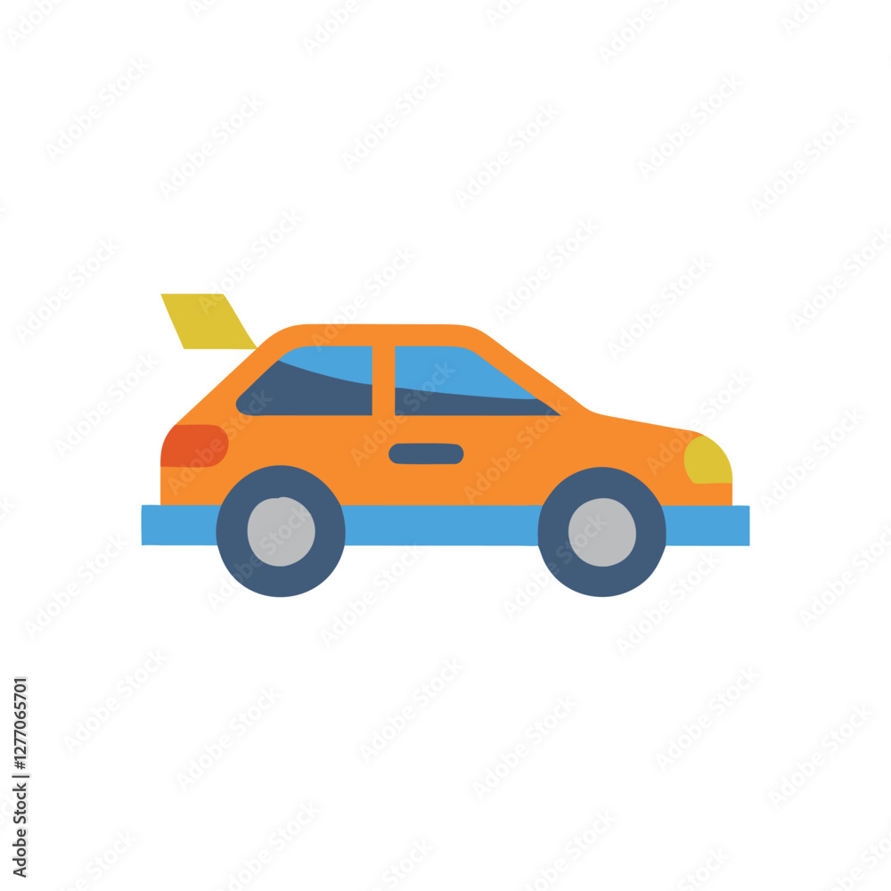 Fototapeta premium Dynamic Rally Car Graphic for Racing Events