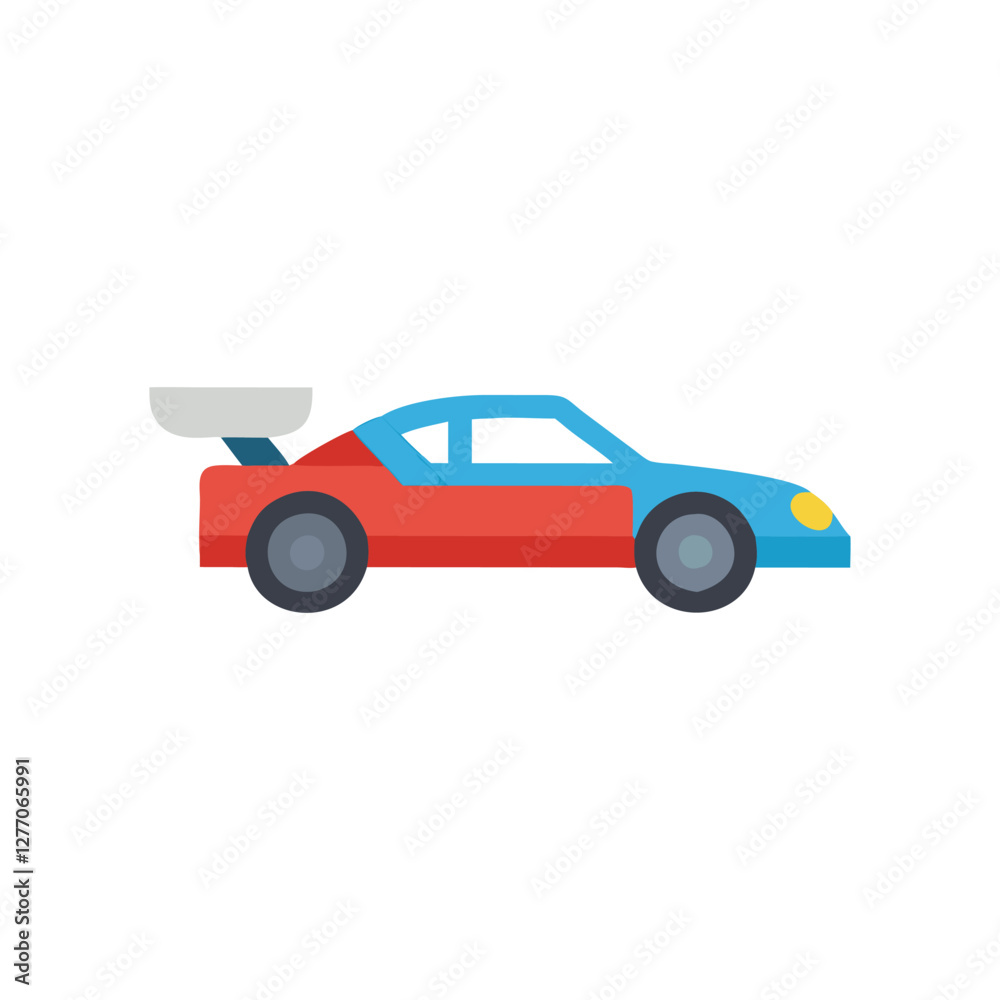 Naklejka premium Exciting Racing Car Icon for Marketing Materials