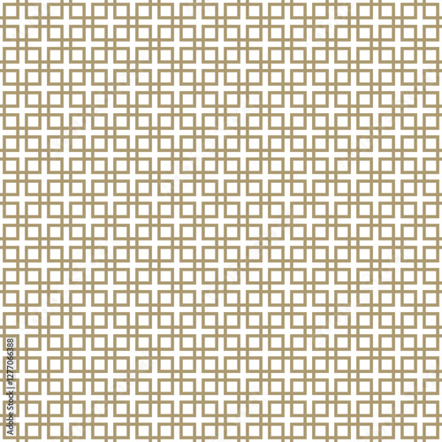 Seamless pattern abstract geometric luxury modern style of golden lines square. Vector ornamental Illustration
