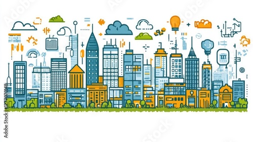 Urban Skyline: Cityscapes, Buildings, Innovation, and Modern Architecture Designs