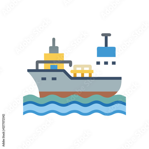  Robust Oil Tanker Ship Graphic for Energy Sector