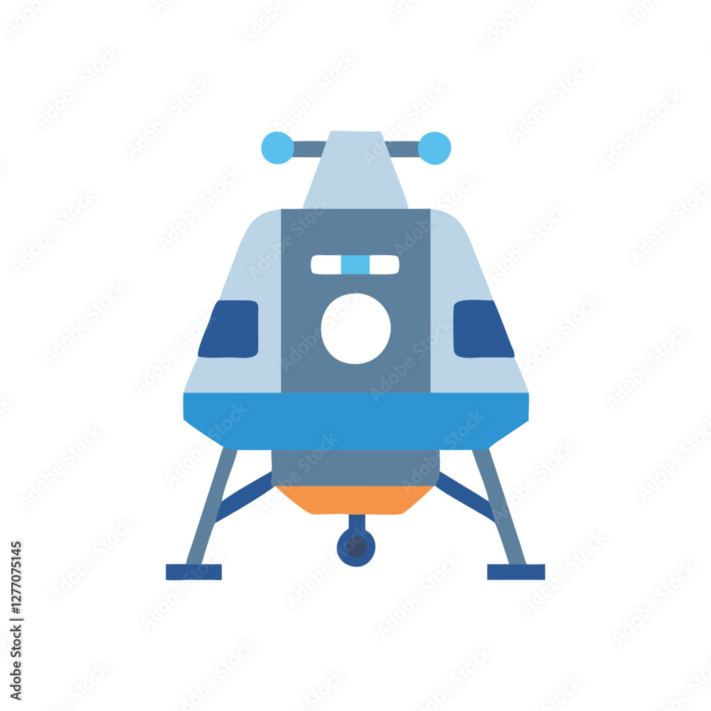 Fototapeta premium Vector Icon of Lunar Module for Missions