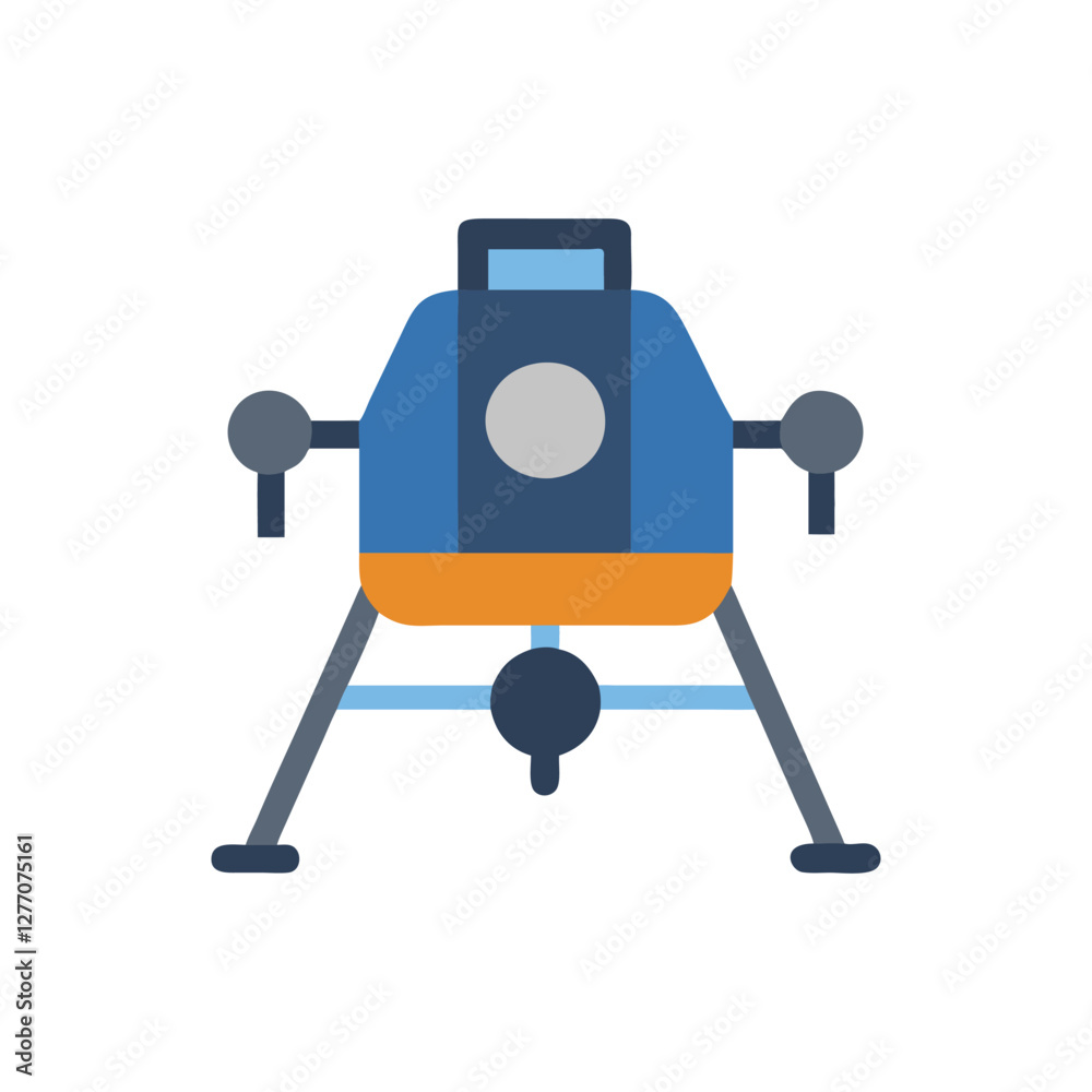 Fototapeta premium Lunar Module Icon for Space Exploration