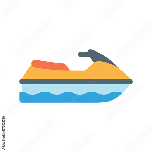  Stylized Jet Ski Icon for Water Adventure
